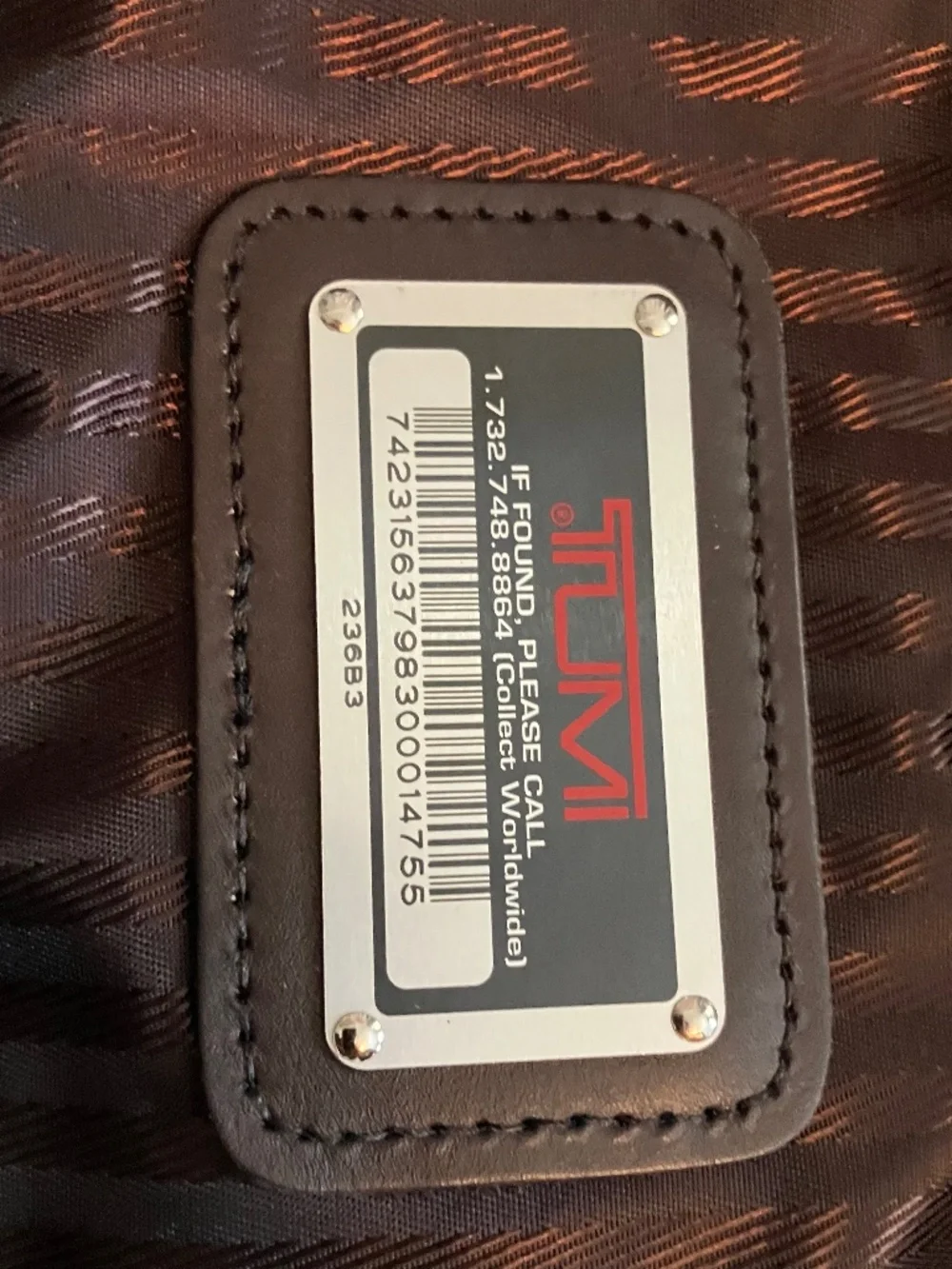 Tumi Choc Brn Vintage Luggage - Tri-fold Garment Carrier #0236B3 - Picture 8 of 10